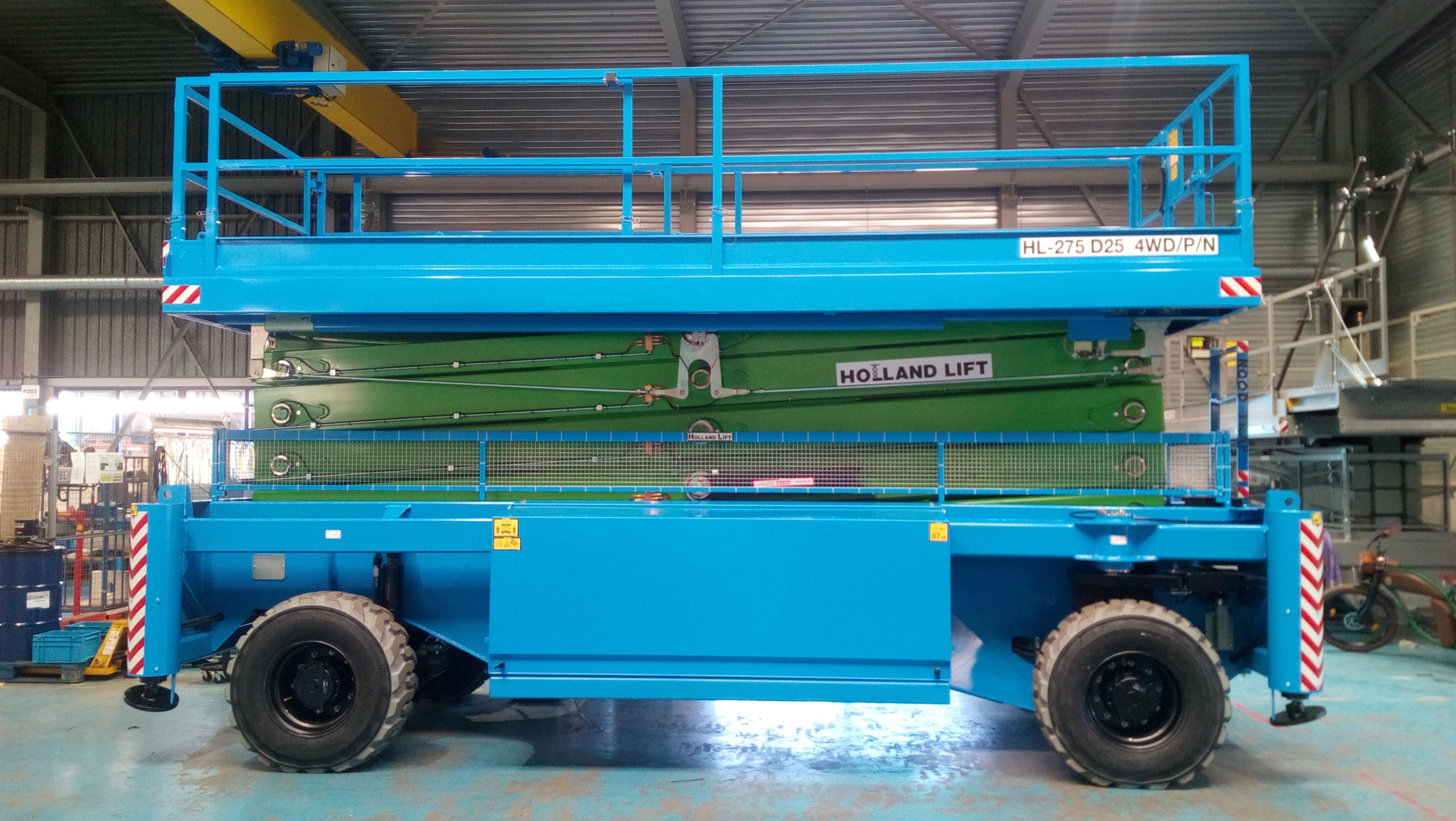 Saxlift diesel, plattformshöjd 25,2m