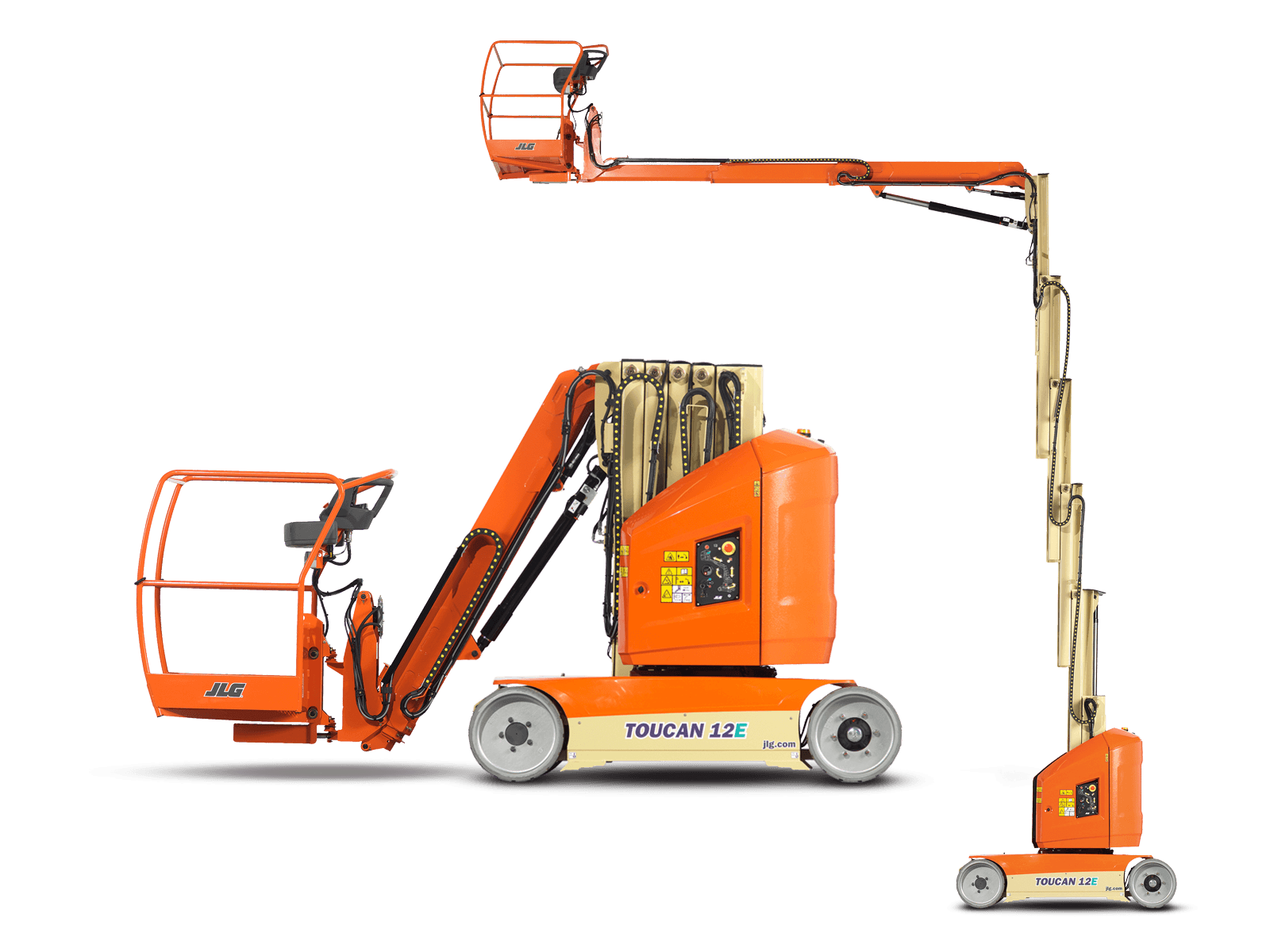 Pelarlift batteri plattformshöjd 10,6 m med jibb