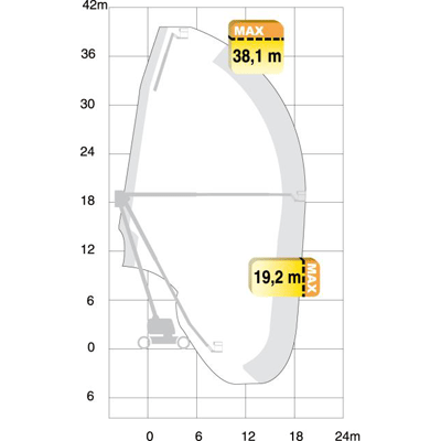 Vikbomslift diesel plattformshöjd 38,3m