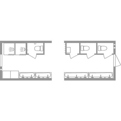 Dusch- och WC-modul Miljö A