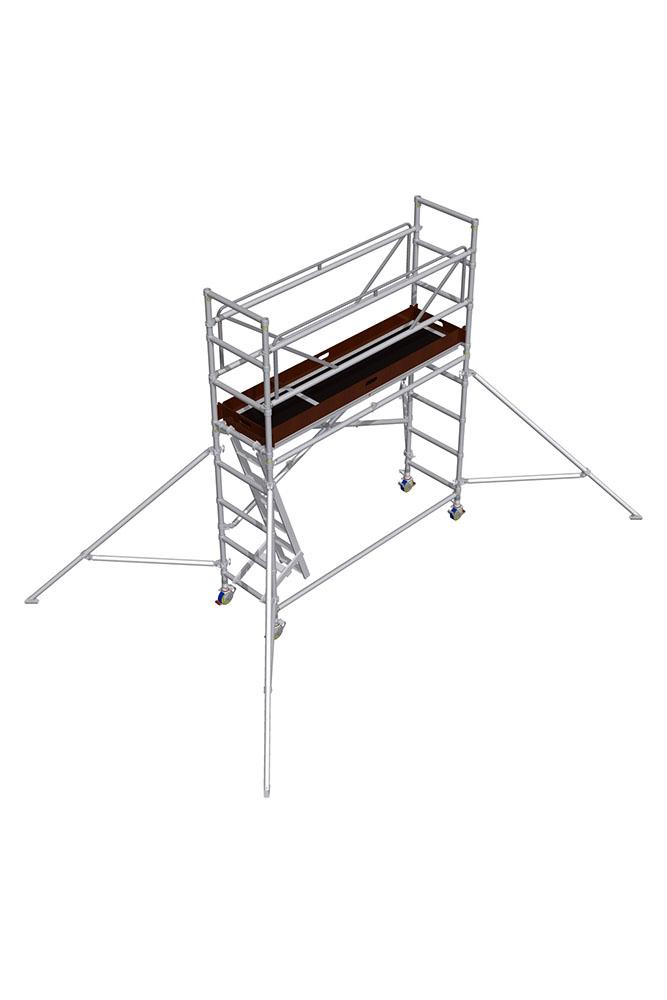 VX-sektion 2.5m, smal 0.75m, spann 400 inkl hjul