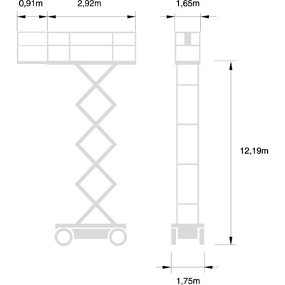 Saxlift hybrid plattformshöjd 12,2m