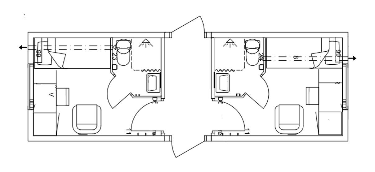 Sov- och boendemodul, miljö AA