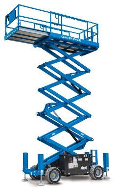 Saxlift diesel, plattformshöjd 8m