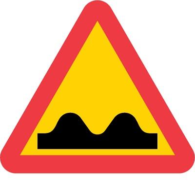 A8 Varning för ojämn väg Ö plåt